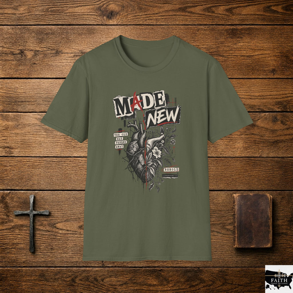 Made New T-Shirt — Inspirational Heart & Renewal Graphic Tee