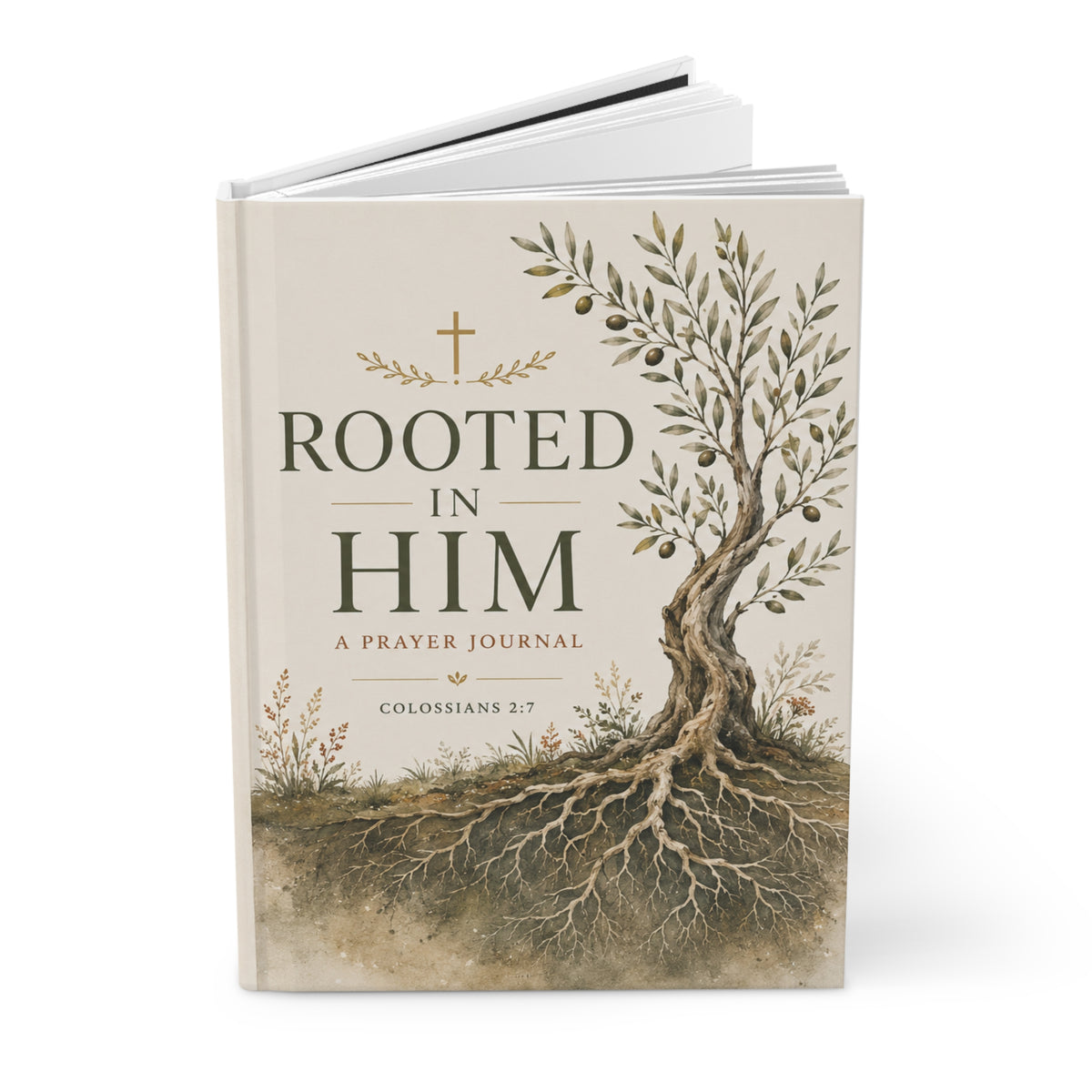 Rooted in Him Prayer Journal | Hardcover Lined Journal