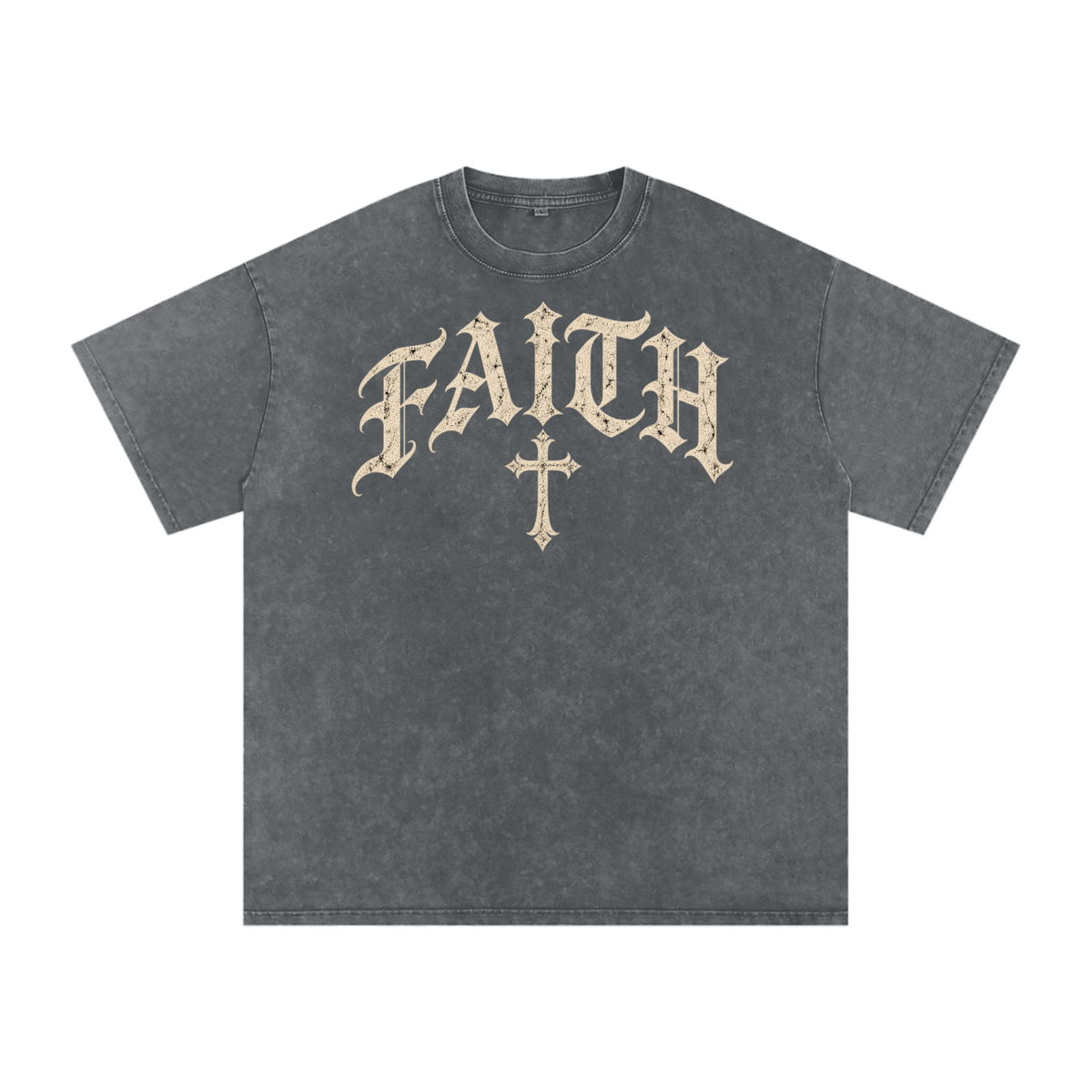 Faith Gothic Cross Tee – Vintage Christian Streetwear