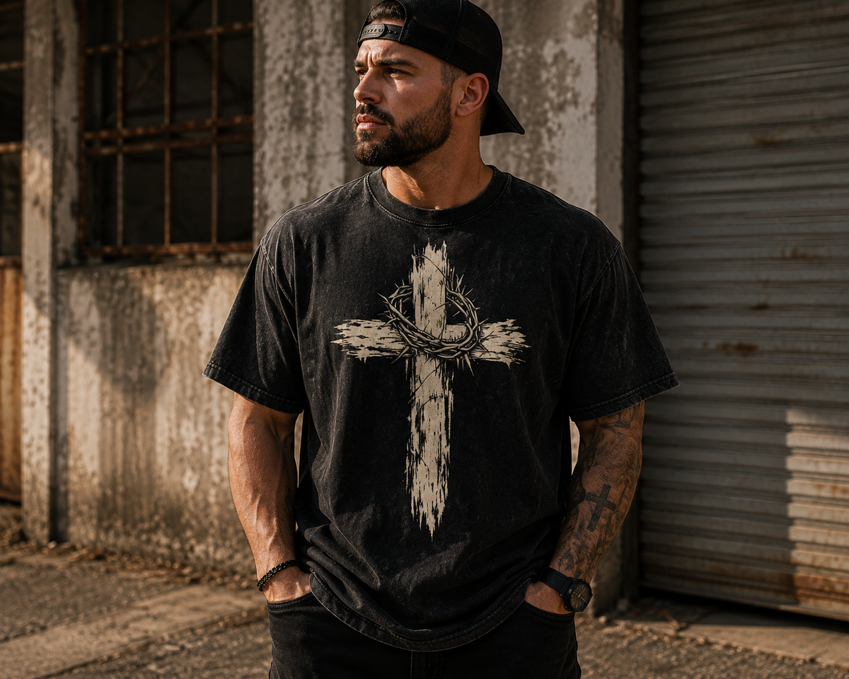 Rugged Christian Cross Streetwear