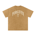 Forgiven Gothic Cross Tee – Vintage Christian Streetwear