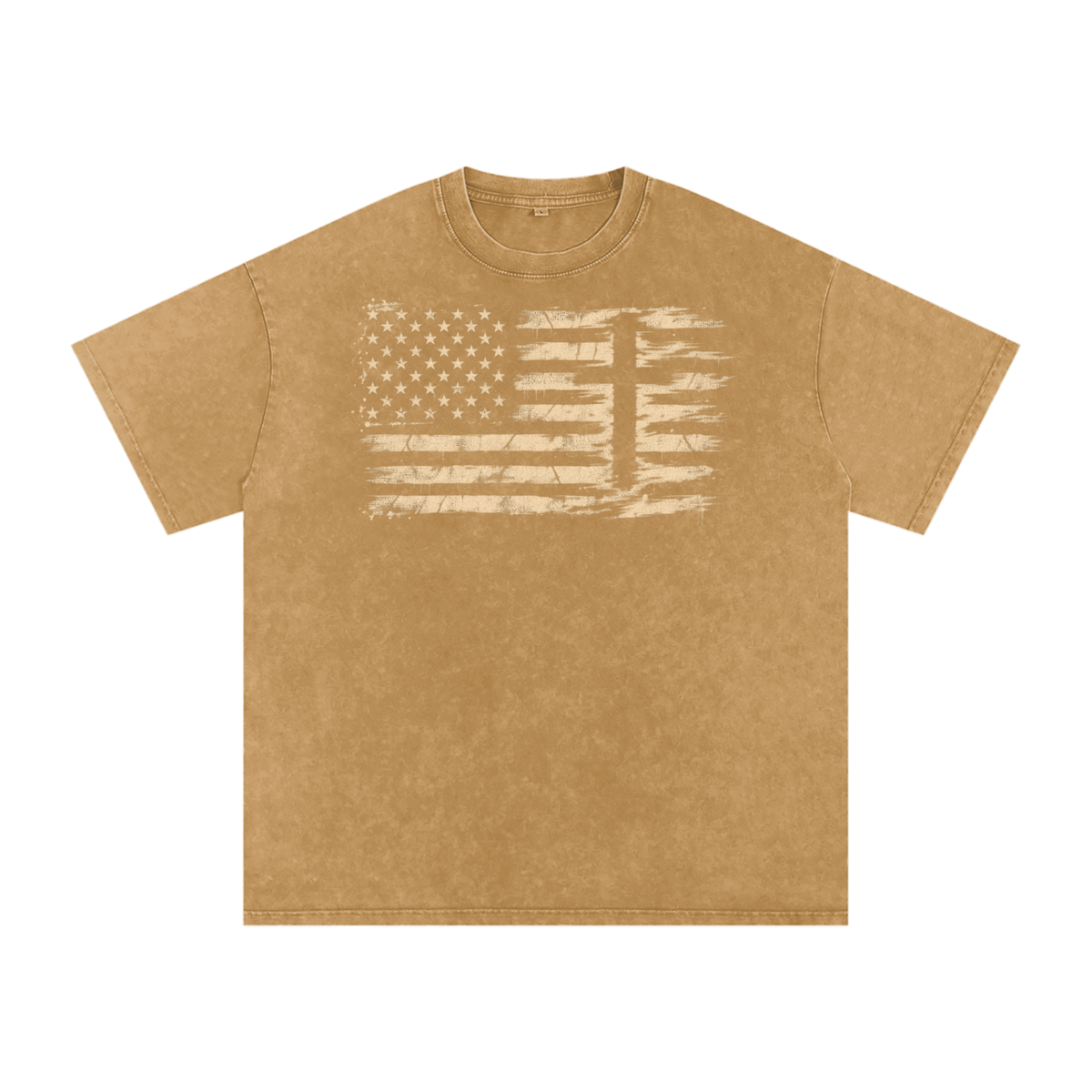 Distressed American Flag Cross Shirt