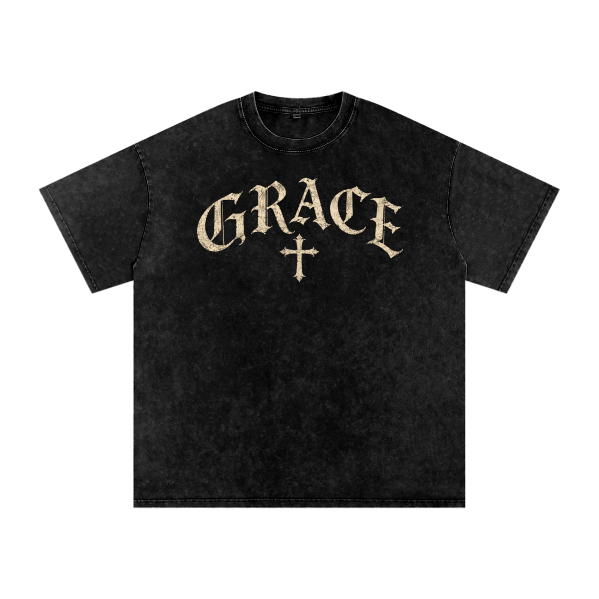 Grace Gothic Cross Tee – Vintage Christian Streetwear