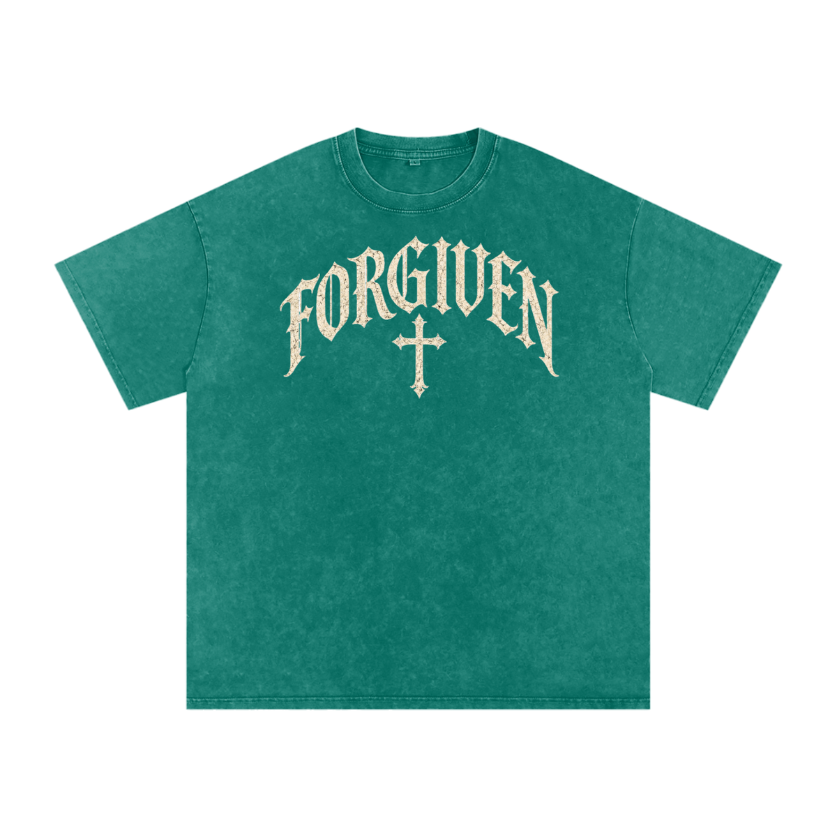 Forgiven Gothic Cross Tee – Vintage Christian Streetwear