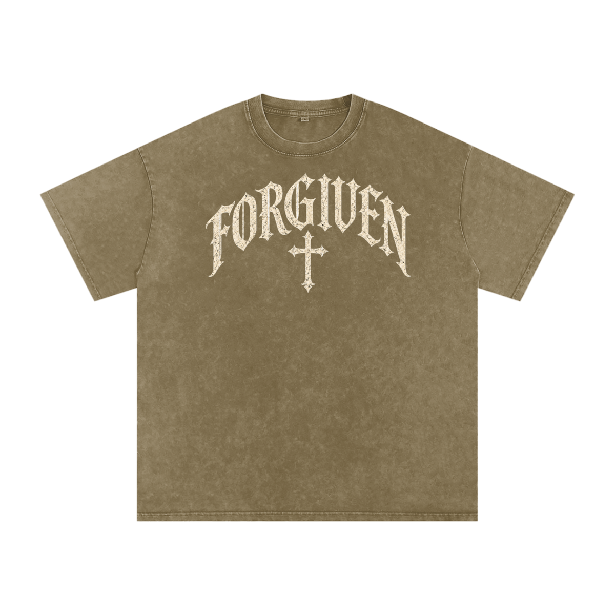 Forgiven Gothic Cross Tee – Vintage Christian Streetwear