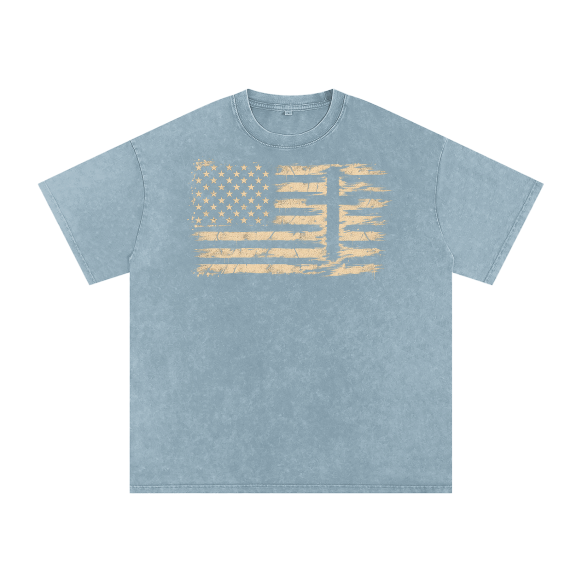 Distressed American Flag Cross Shirt