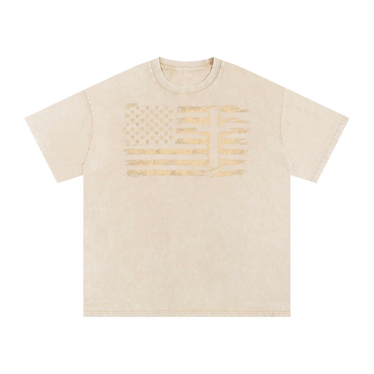 Distressed American Flag Cross Shirt